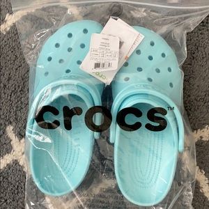 Brand new with tags croc clogs size 8 ice blue